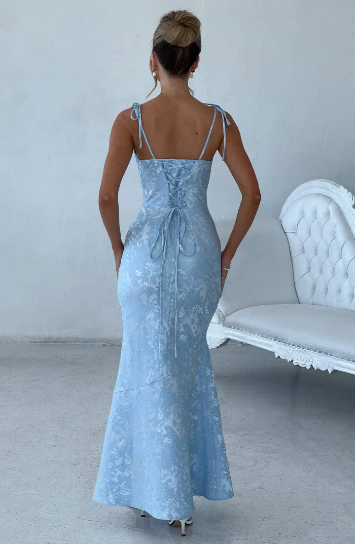 Alpina | Women's Square Neck Sleeveless Wedding Guest Dress