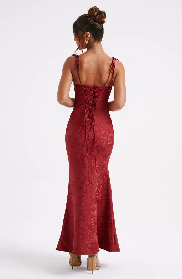 Alpina | Women's Square Neck Sleeveless Wedding Guest Dress