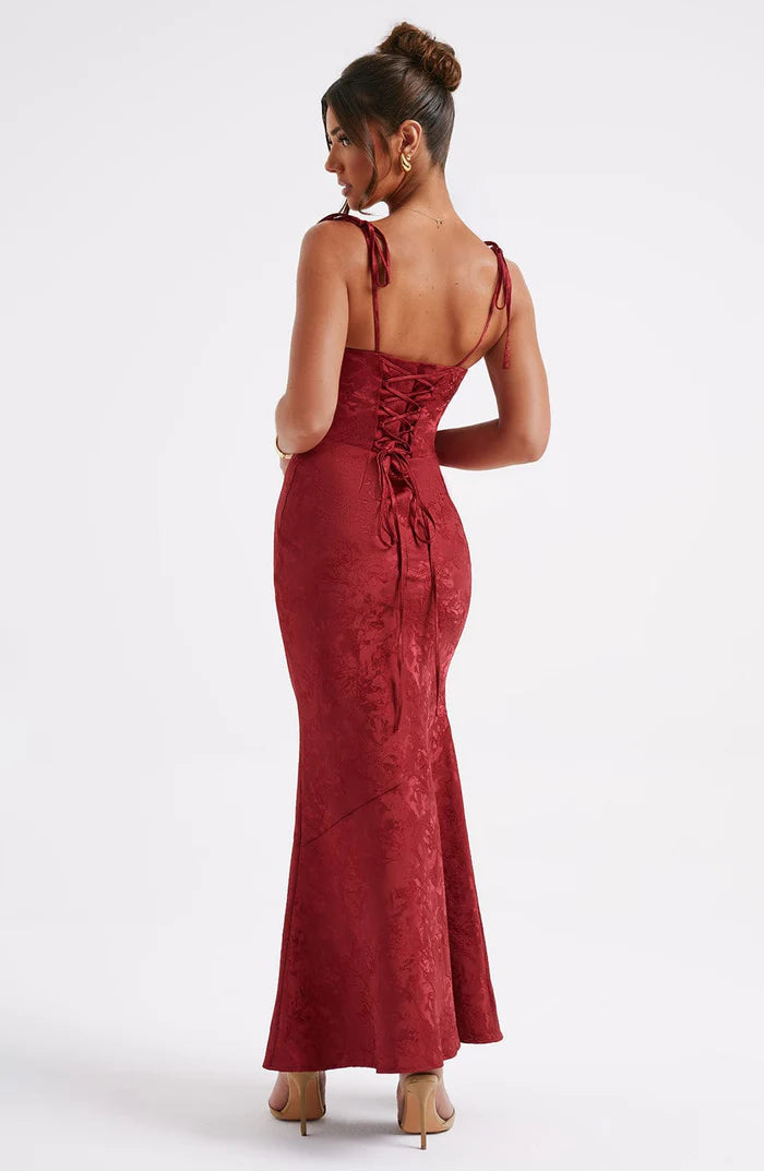 Alpina | Women's Square Neck Sleeveless Wedding Guest Dress