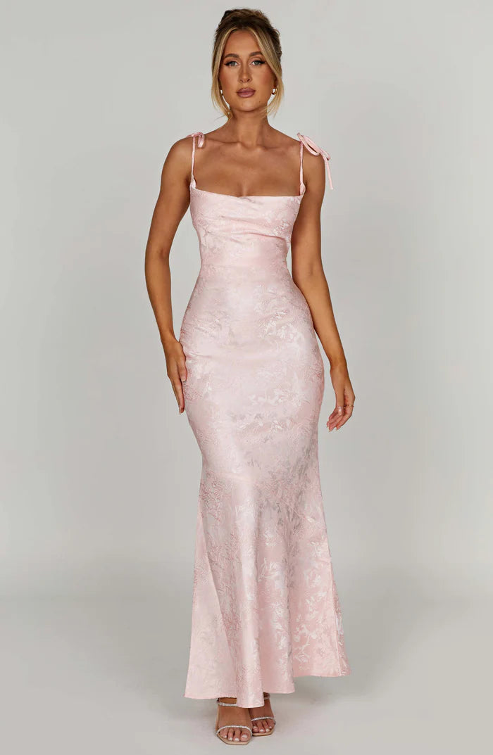Alpina | Women's Square Neck Sleeveless Wedding Guest Dress