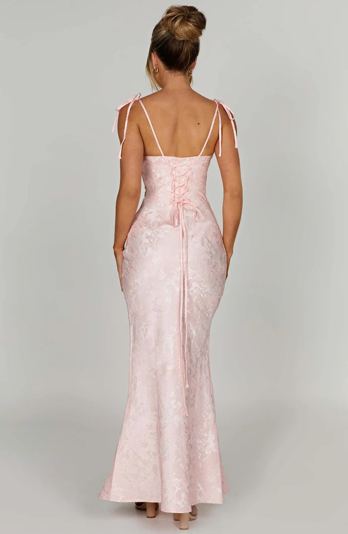 Alpina | Women's Square Neck Sleeveless Wedding Guest Dress