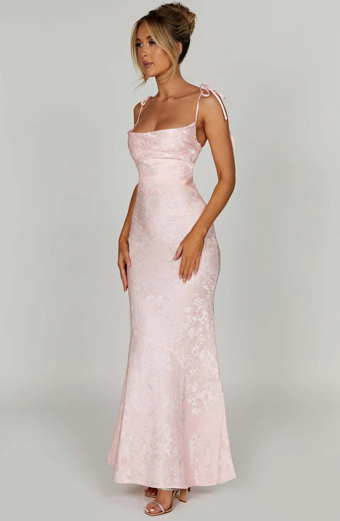 Alpina | Women's Square Neck Sleeveless Wedding Guest Dress