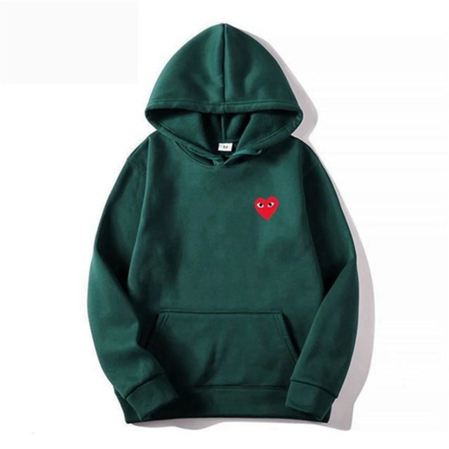 Alston | Unisex's Long Sleeve Heart Patch Kangaroo Pocket Hoodie