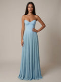 Altha | Women's Strapless Sweatheart Neck Pleated Maxi Dress