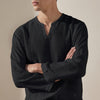 Altonio | Men's Split Neck Long Sleeve Dress Shirt