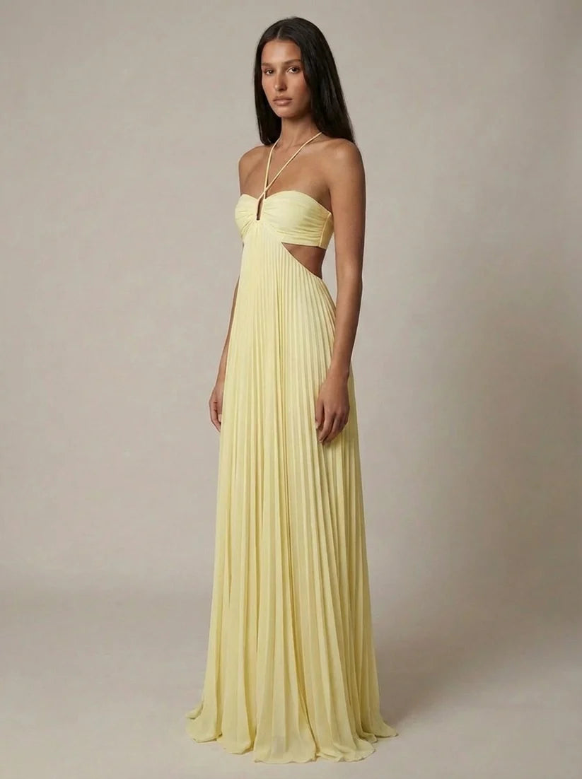 Alvana | Women's Strappy A Line Sleeveless Flowy Maxi Dress