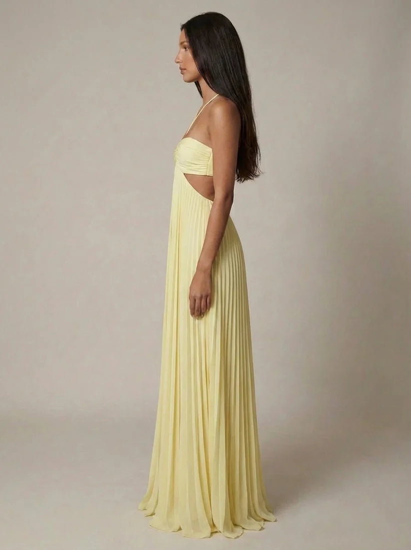 Alvana | Women's Strappy A Line Sleeveless Flowy Maxi Dress