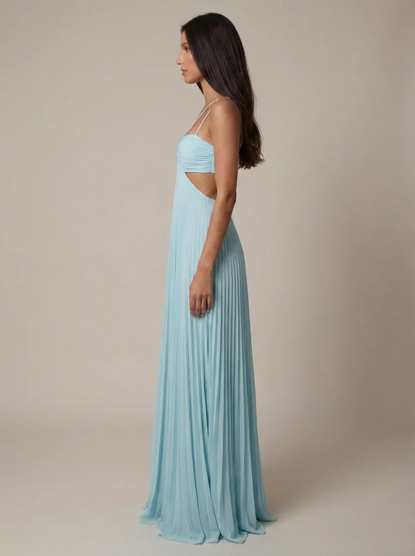 Alvana | Women's Strappy A Line Sleeveless Flowy Maxi Dress