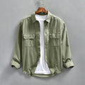Alvin | Men’s Button Up Long Sleeve Pocket Shirt