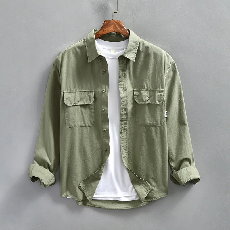 Alvin | Men’s Button Up Long Sleeve Pocket Shirt