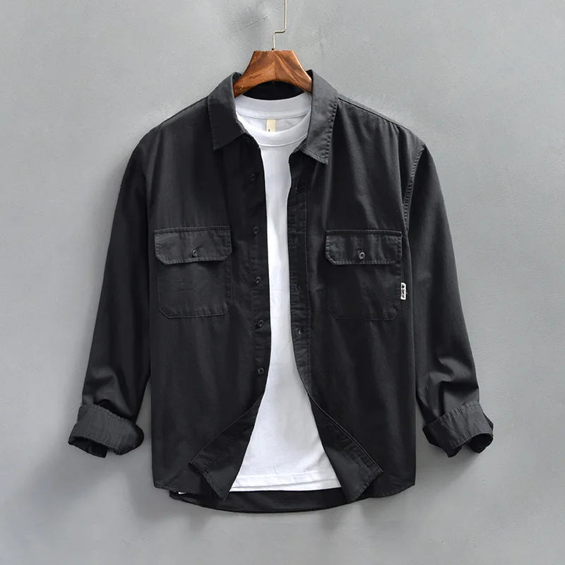 Alvin | Men’s Button Up Long Sleeve Pocket Shirt