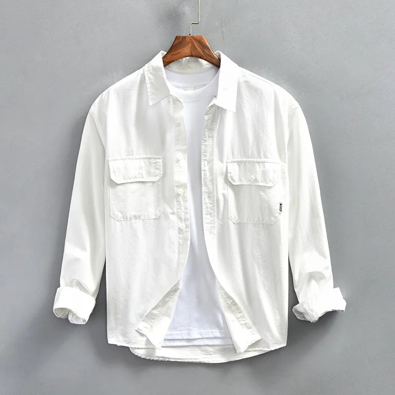 Alvin | Men’s Button Up Long Sleeve Pocket Shirt