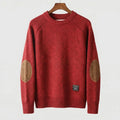 Alvira | Women's Long Sleeve Crewneck Elbow Patch Sweater