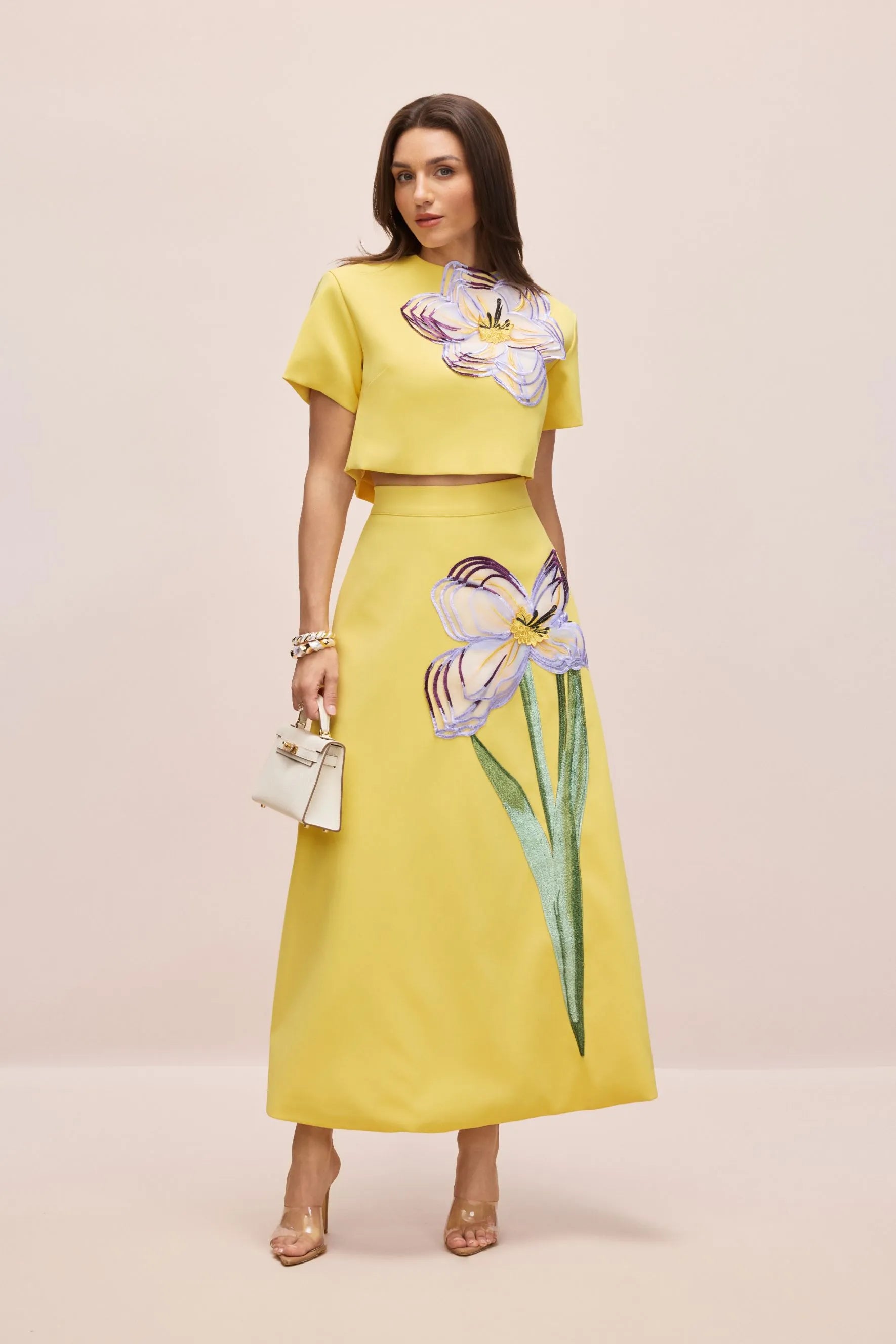 Alvita | Women’s Floral Applique Flowy Summer Two Piece Set