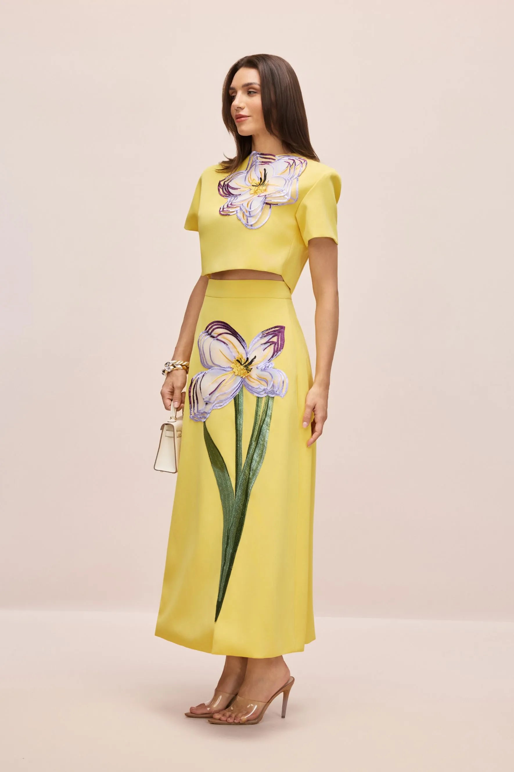 Alvita | Women’s Floral Applique Flowy Summer Two Piece Set