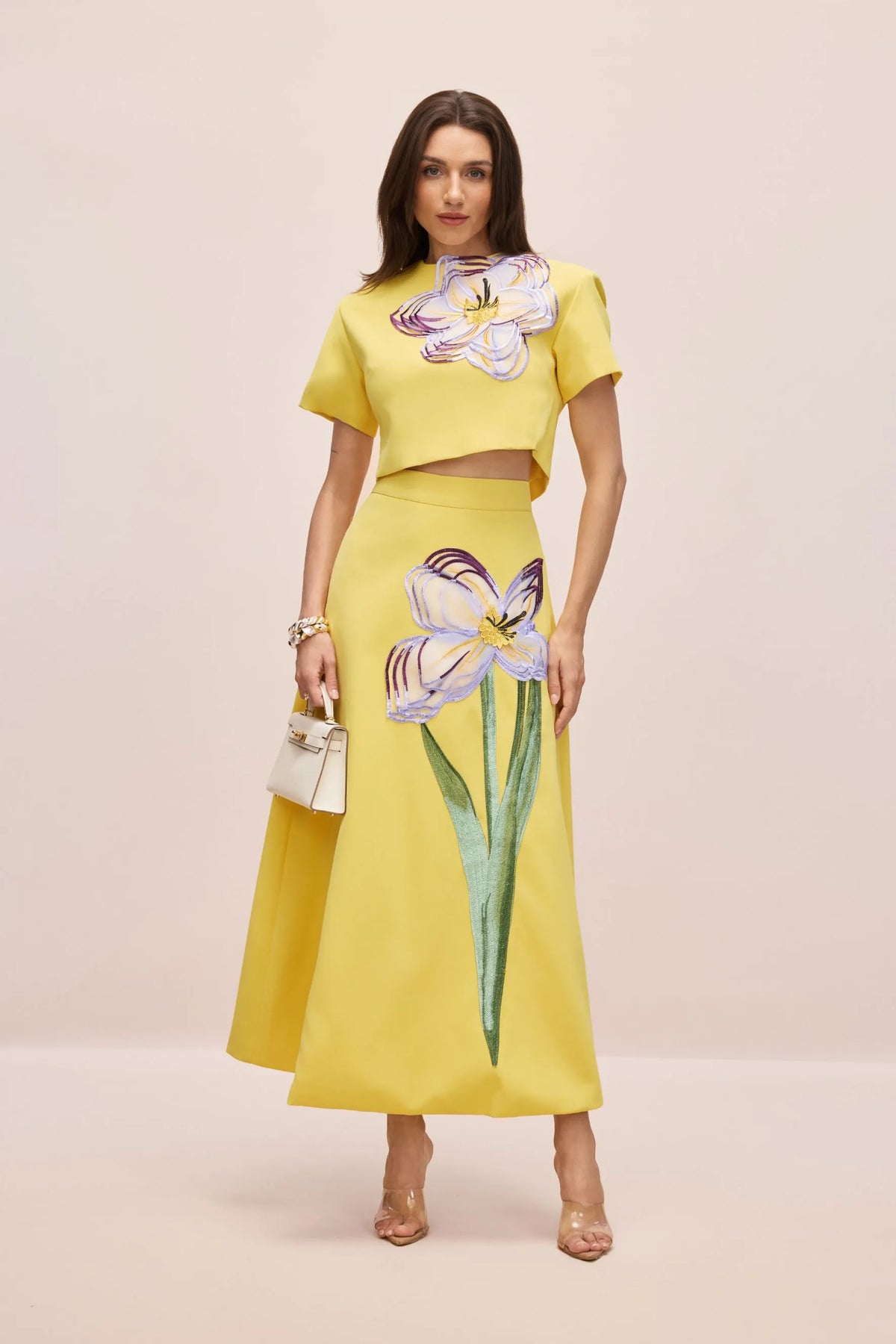 Alvita | Women’s Floral Applique Flowy Summer Two Piece Set