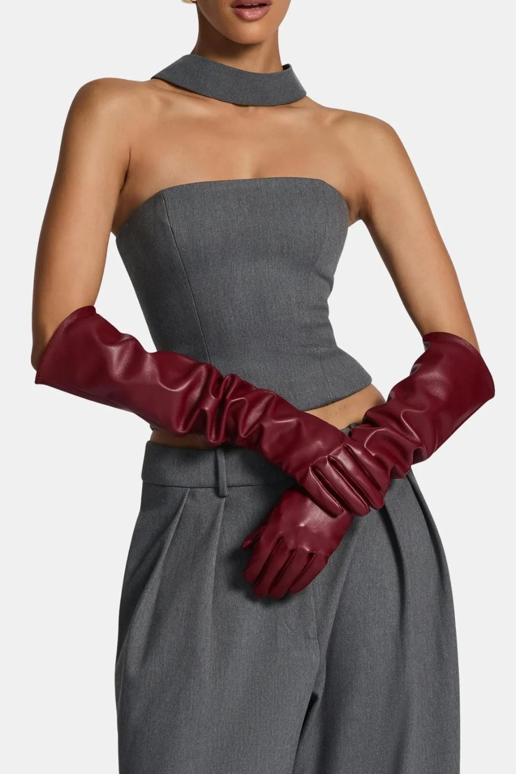 Alyanna | Women's Slip-On Elbow Length Party Gloves