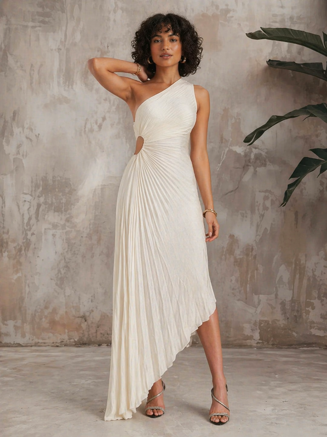 Alycia | Women's Asymmetrical One Shoulder Maxi Dress
