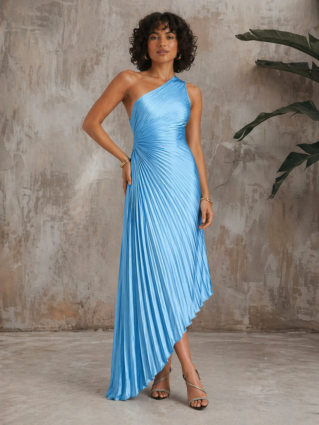 Alycia | Women's Asymmetrical One Shoulder Maxi Dress