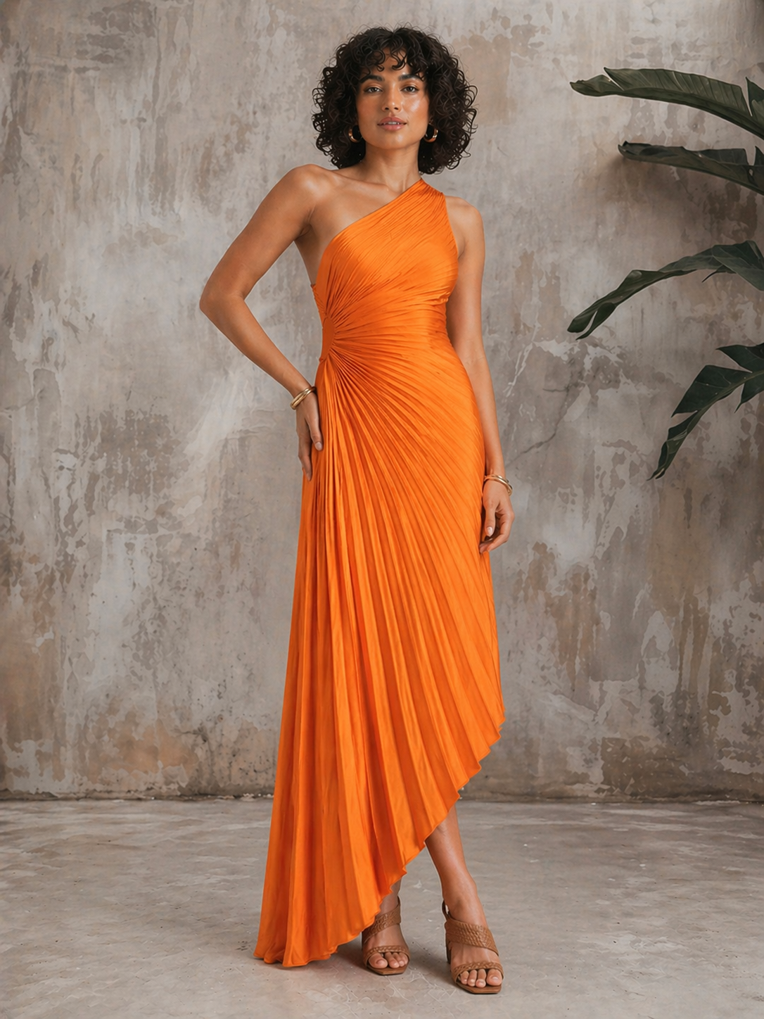 Alycia | Women's Asymmetrical One Shoulder Maxi Dress