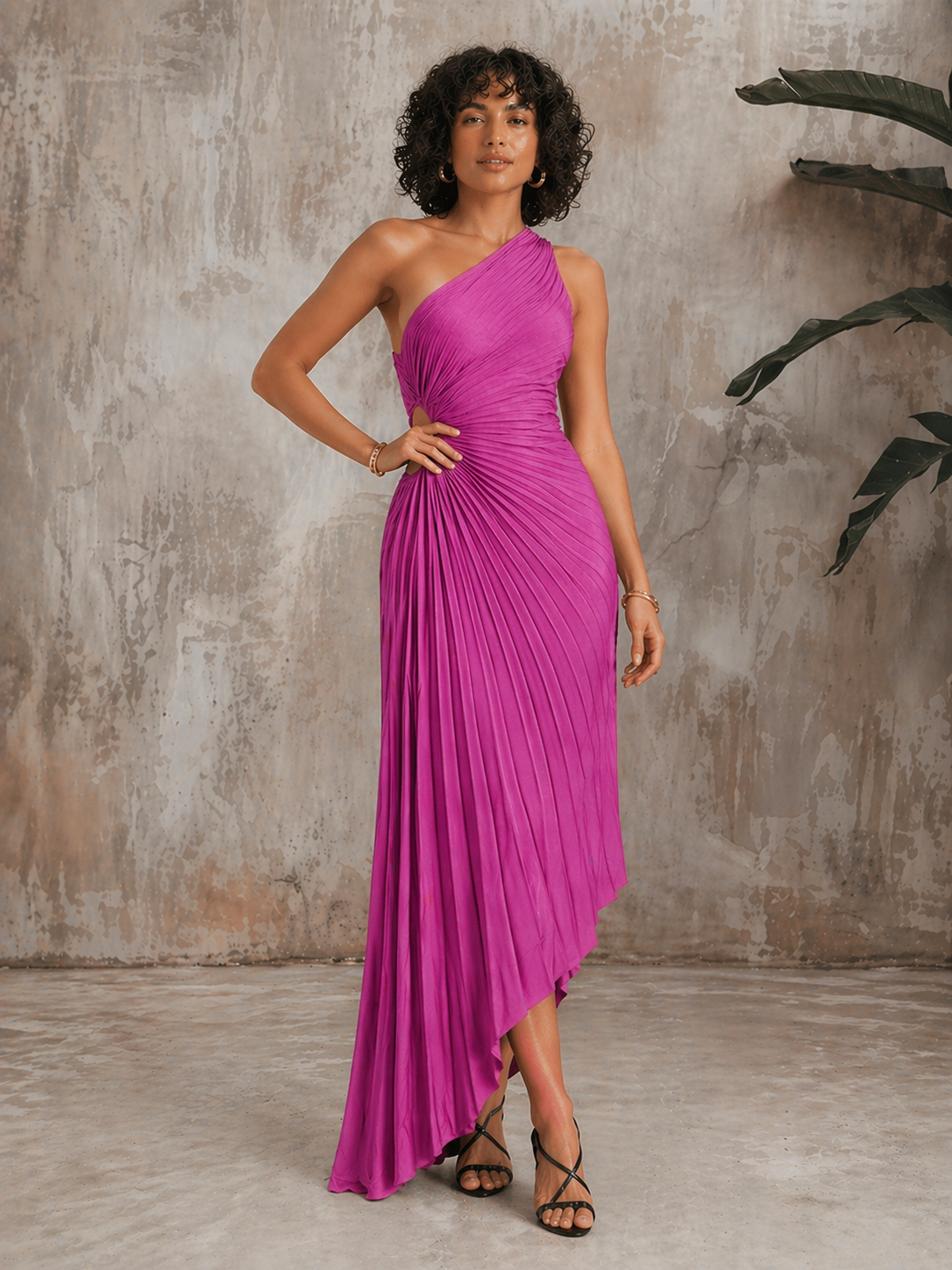 Alycia | Women's Asymmetrical One Shoulder Maxi Dress