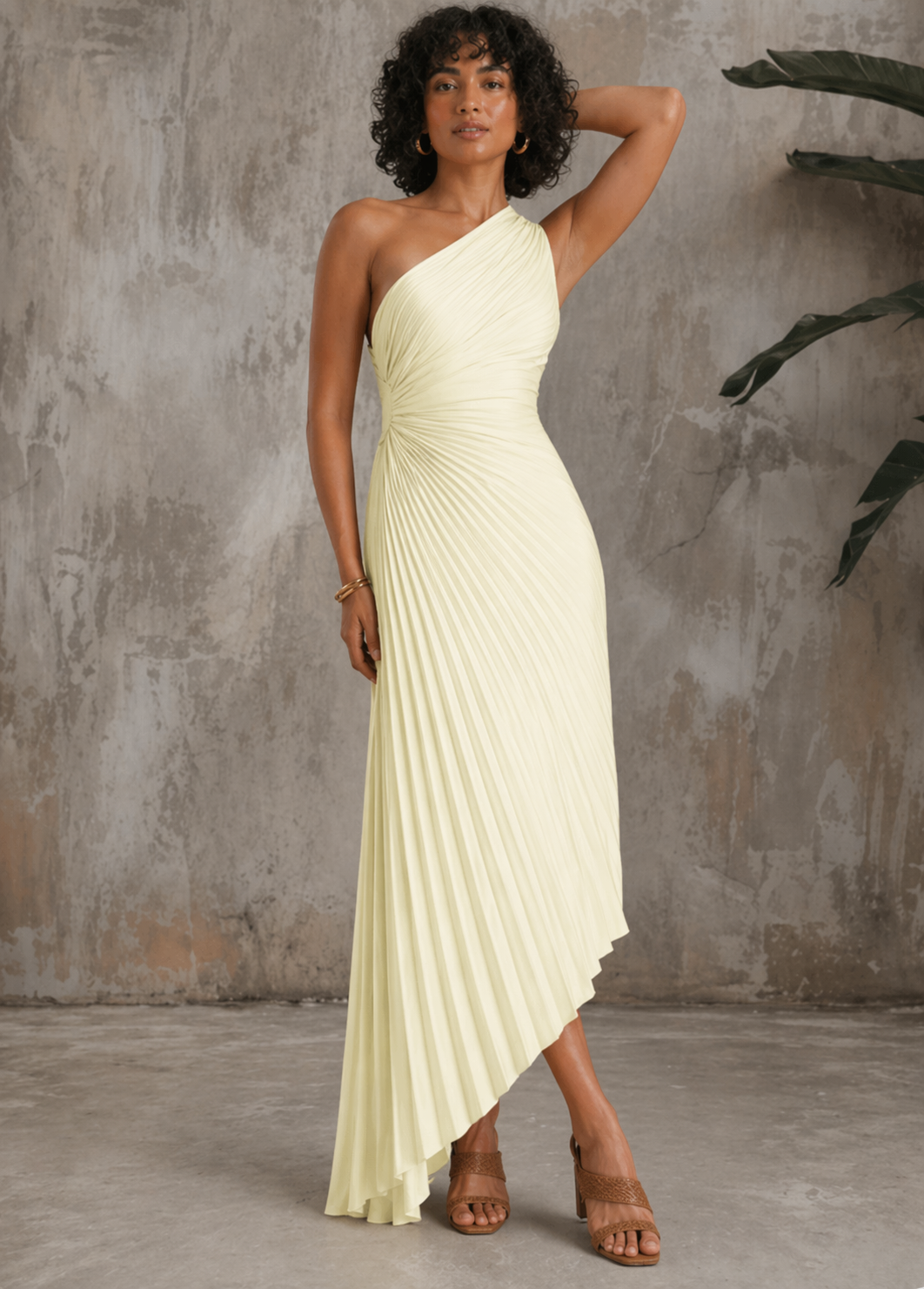 Alycia | Women's Asymmetrical One Shoulder Maxi Dress