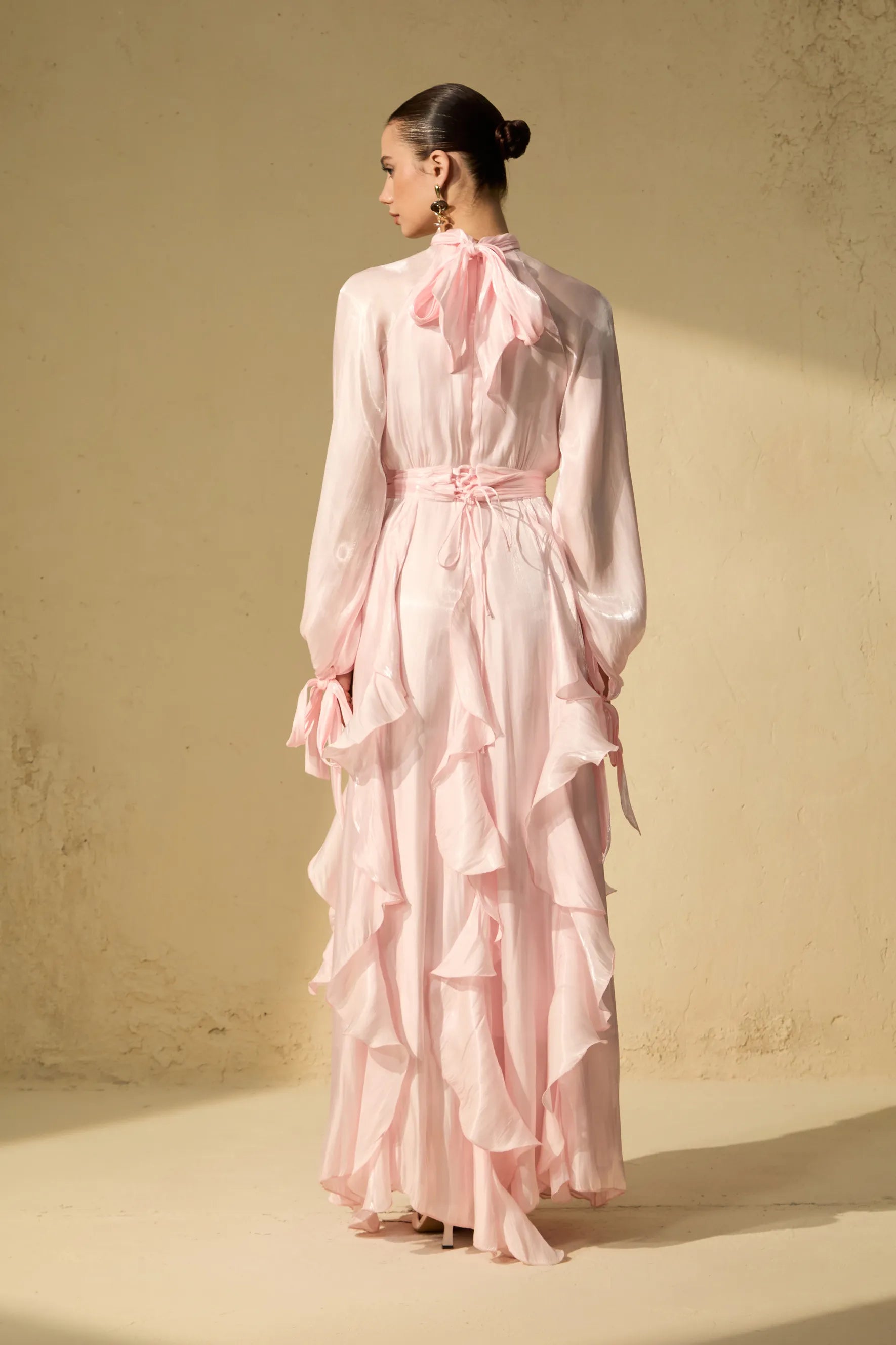 Alylah | Women’s Long Sleeve Ruffled Flowy Wedding Guest Dress