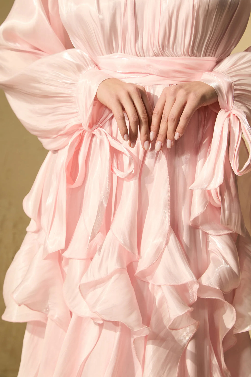 Alylah | Women’s Long Sleeve Ruffled Flowy Wedding Guest Dress