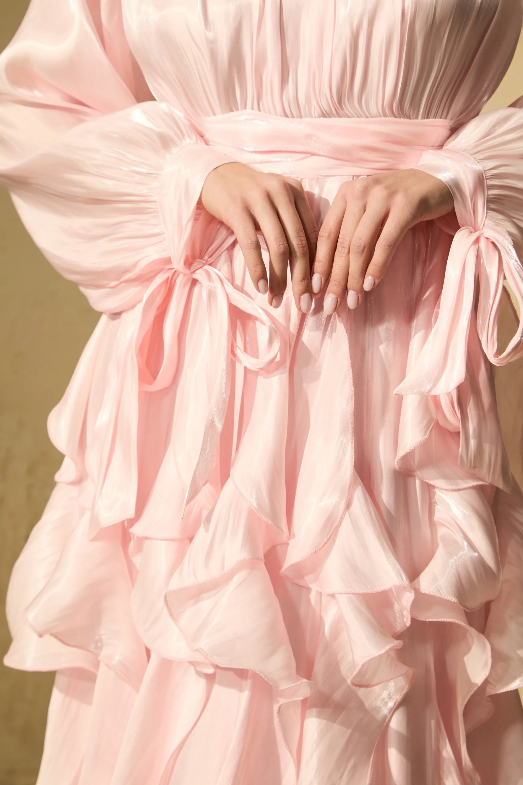Alylah | Women’s Long Sleeve Ruffled Flowy Wedding Guest Dress