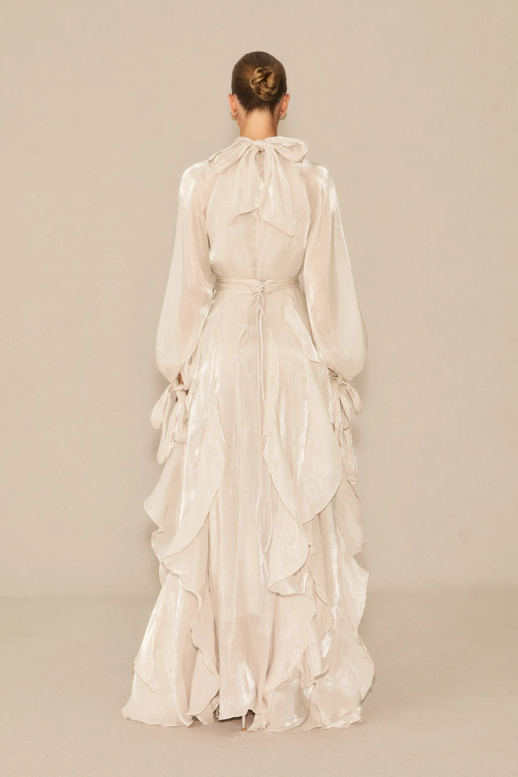 Alylah | Women’s Long Sleeve Ruffled Flowy Wedding Guest Dress