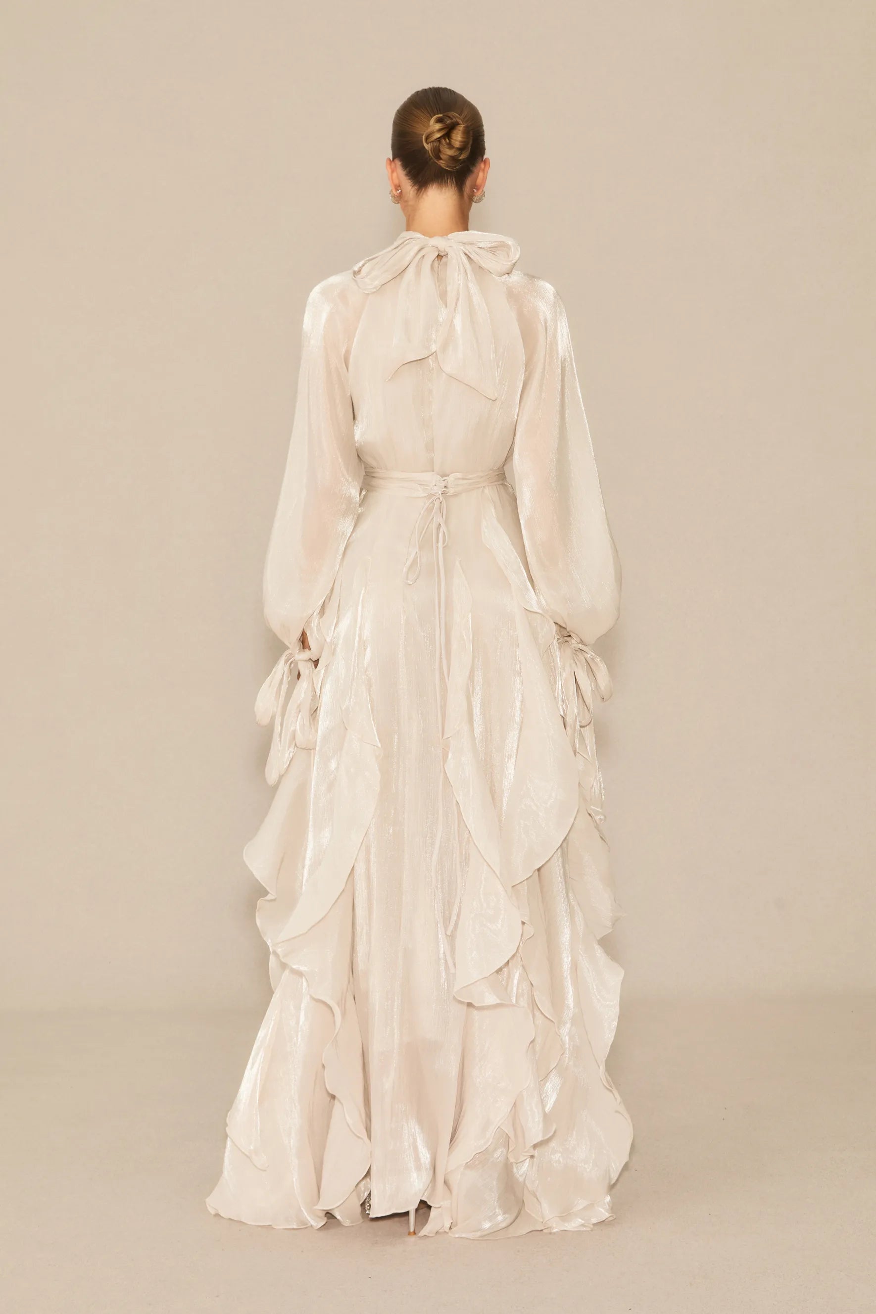 Alylah | Women’s Long Sleeve Ruffled Flowy Wedding Guest Dress