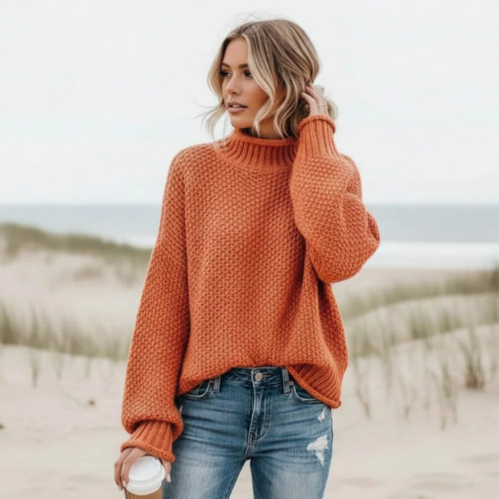 Amadea | Women’s Long Sleeve Turtleneck Knit Sweater