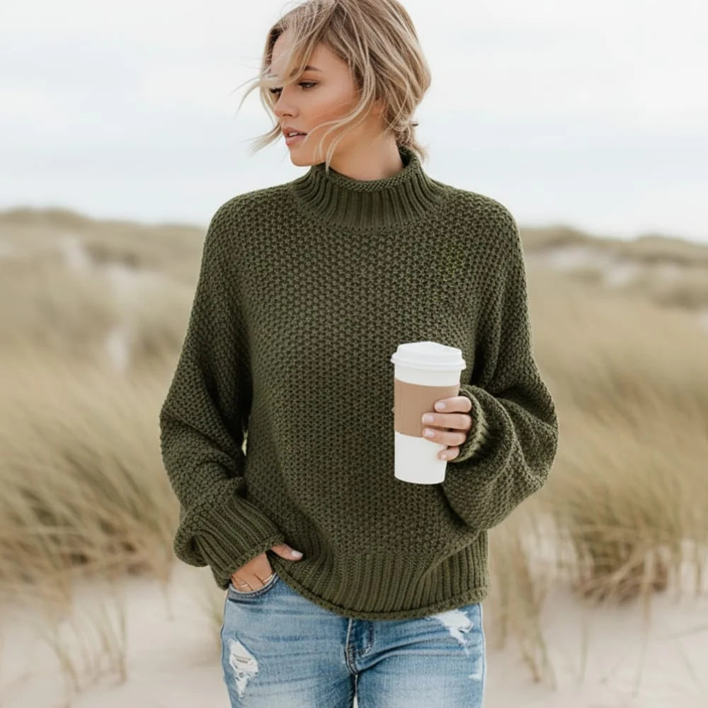 Amadea | Women’s Long Sleeve Turtleneck Knit Sweater