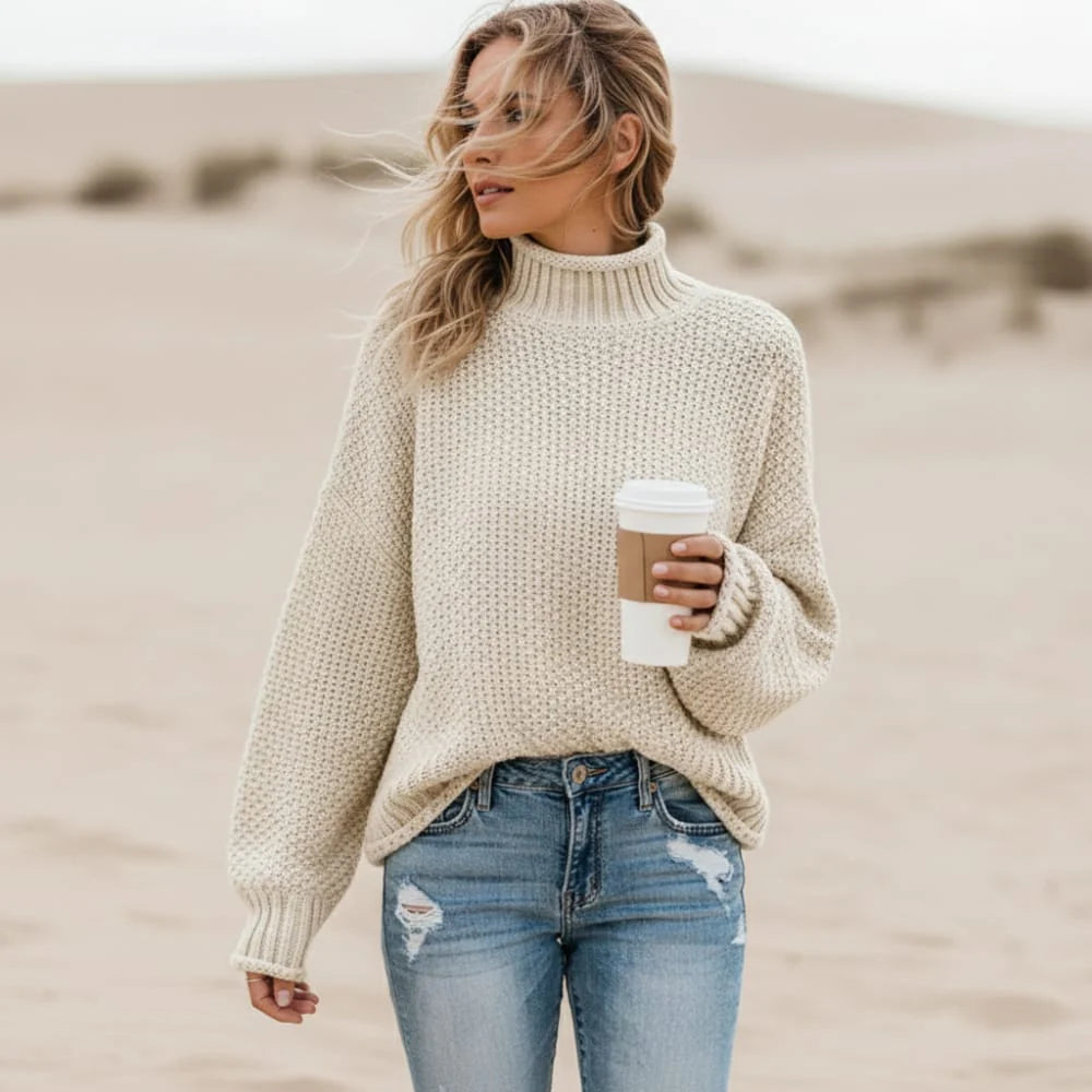 Amadea | Women’s Long Sleeve Turtleneck Knit Sweater