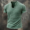 Amadeus | Men's Distressed Collarless Short Sleeve T Shirt
