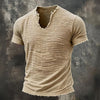 Amadeus | Men's Distressed Collarless Short Sleeve T Shirt