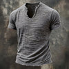 Amadeus | Men's Distressed Collarless Short Sleeve T Shirt