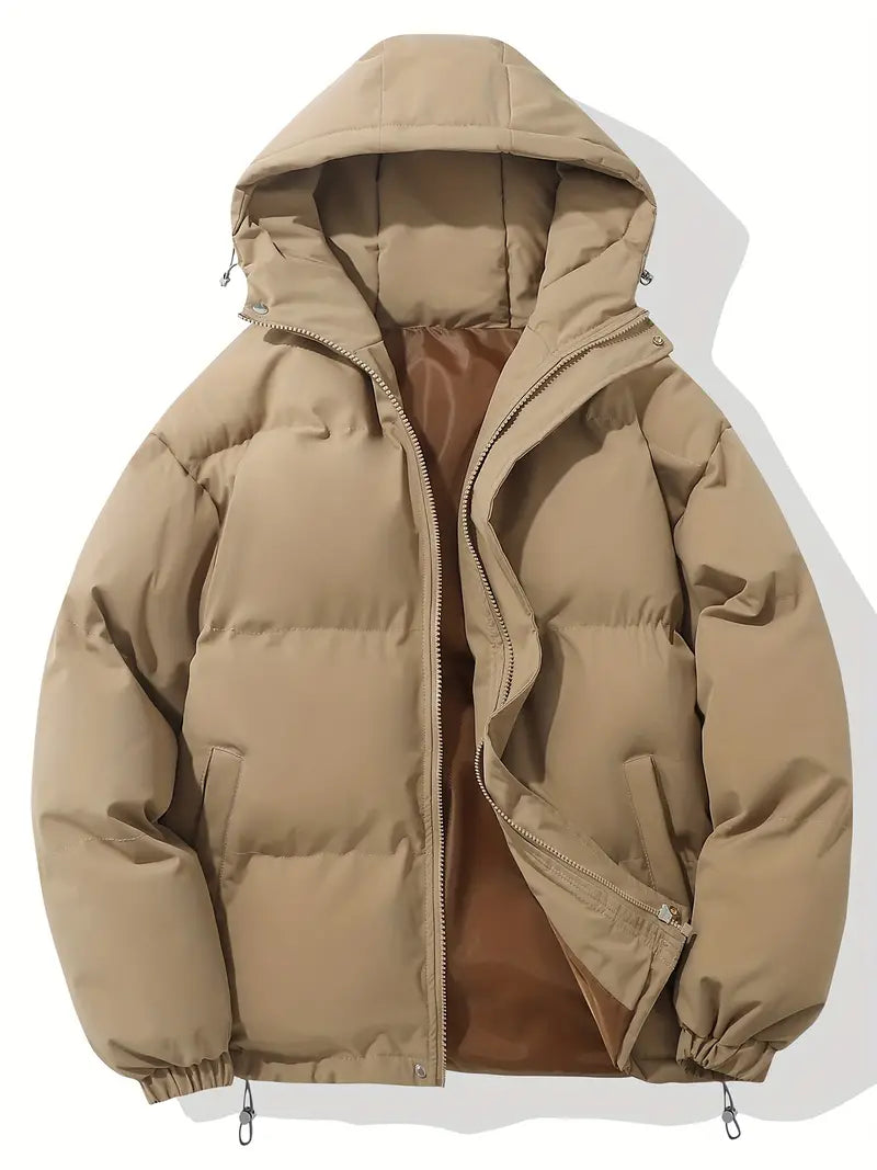 Amado | Unisex Long Sleeve Zip Front Hooded Puffer Jacket