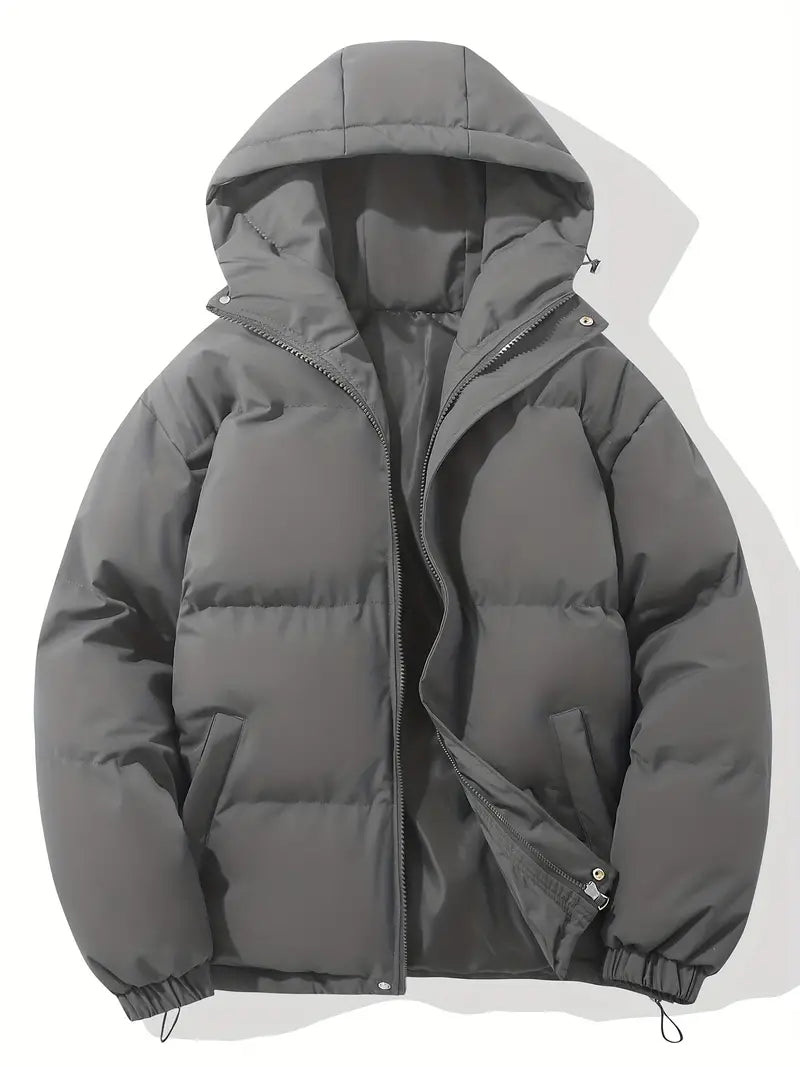 Amado | Unisex Long Sleeve Zip Front Hooded Puffer Jacket