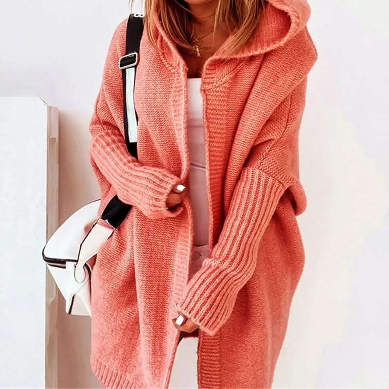 Amalfi | Women’s Oversized Open Front Long Sleeve Hooded Cardigan