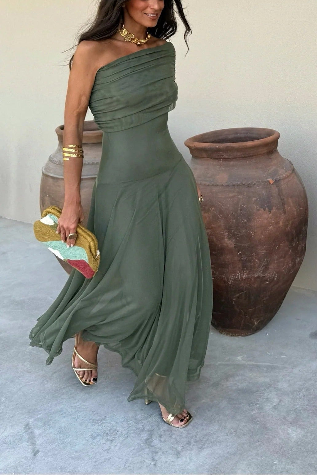 Amaris | Women’s Draped One Shoulder Grad Party Dress