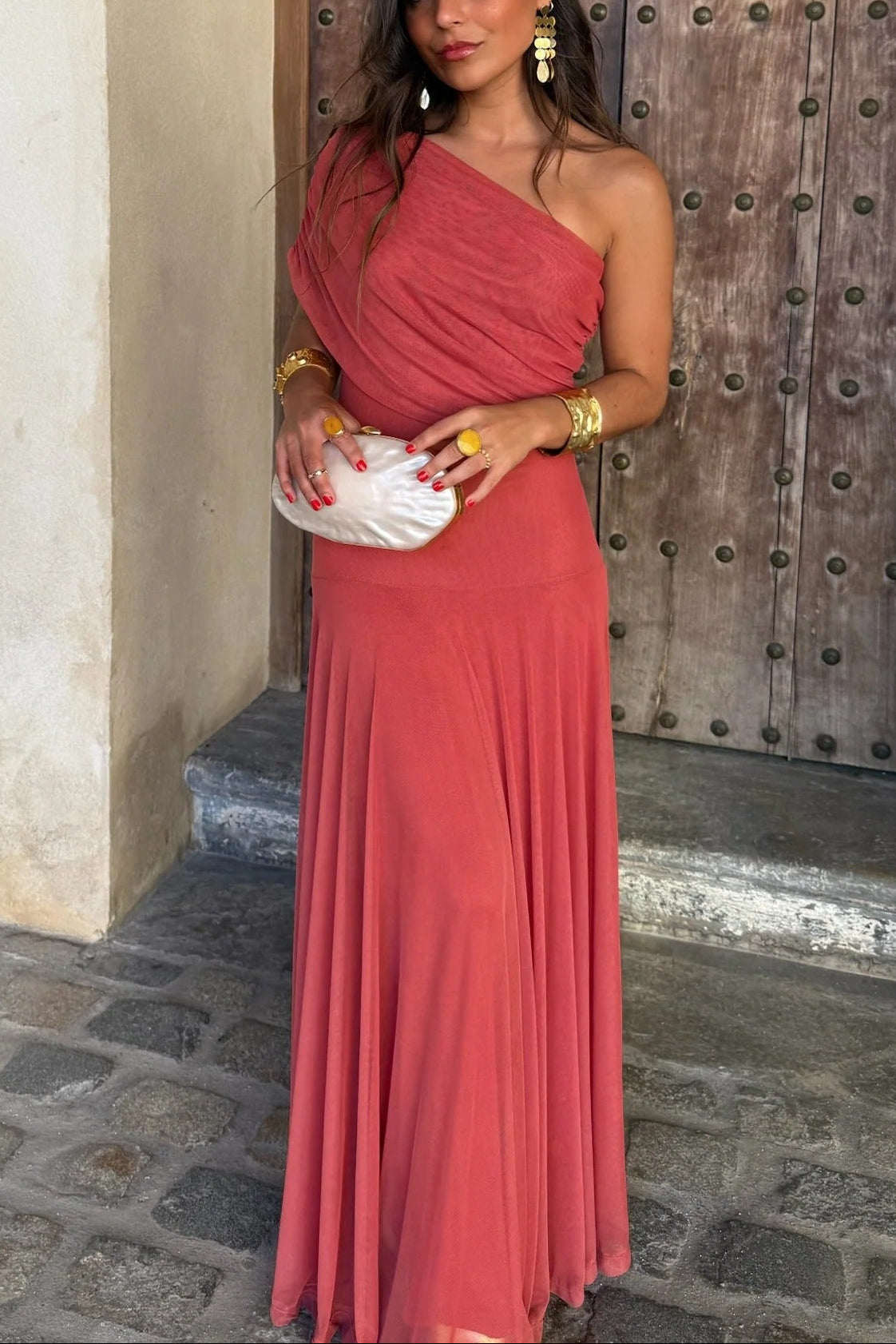 Amaris | Women’s Draped One Shoulder Grad Party Dress
