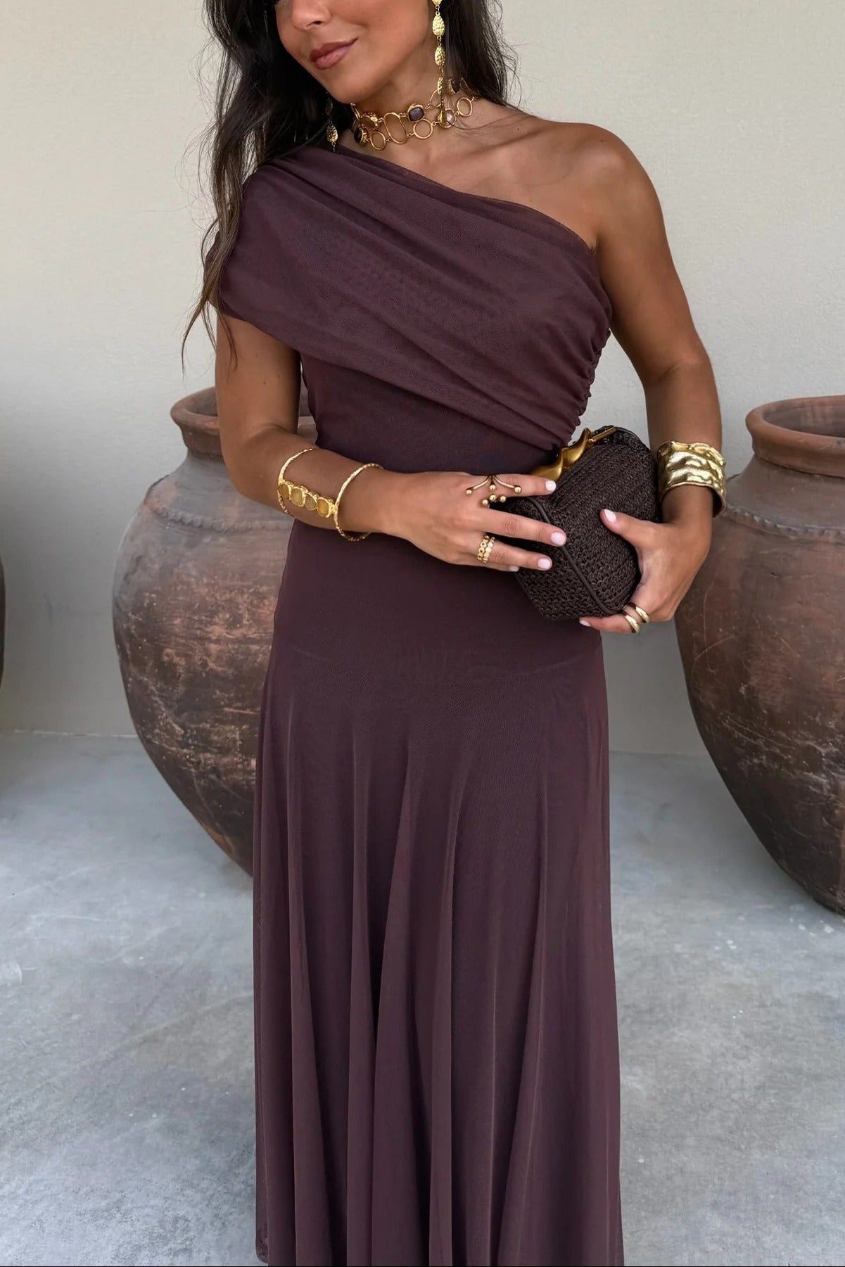 Amaris | Women’s Draped One Shoulder Grad Party Dress