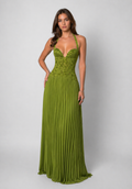 Amberly | Women’s Sleeveless Halter Neck Corset Wedding Guest Dress