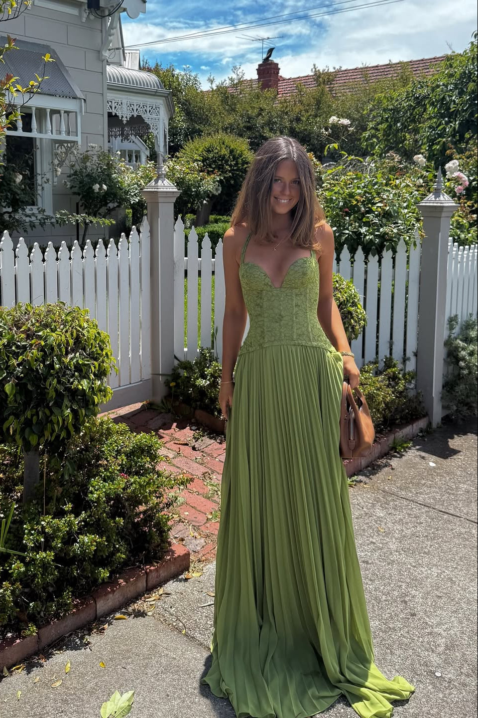 Amberly | Women’s Sleeveless Halter Neck Corset Wedding Guest Dress