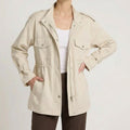 Ameena | Women's Pockets Long Sleeve Button Front Coat