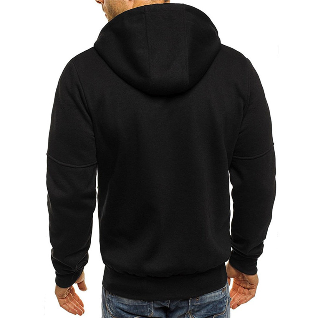 Amerigo | Men's Slim Fit Zip Front Drawstring Hoodie