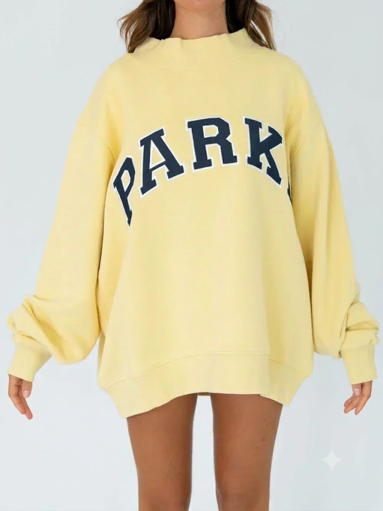 Amineh | Women's Oversized Mock Neck Long Sleeve Sweatshirt