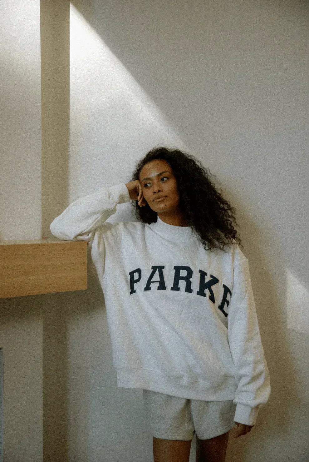 Amineh | Women's Oversized Mock Neck Long Sleeve Sweatshirt