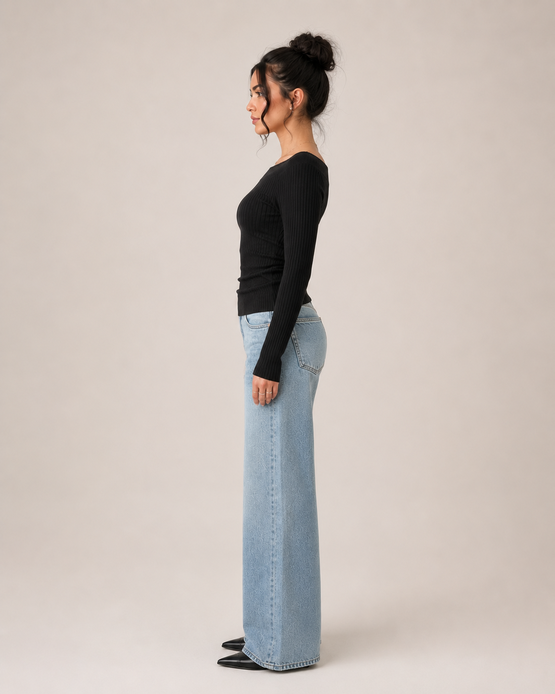 Amira | Women’s Off Shoulder Long Sleeve Ribbed Top